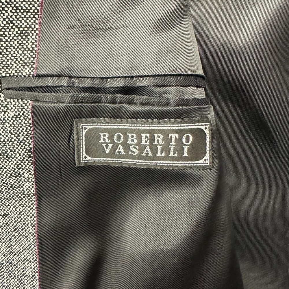 Vintage Roberto Vasalli 100% Silk Tweed Sport Coat Mens R42 Gray Yugoslavia - Picture 5 of 16